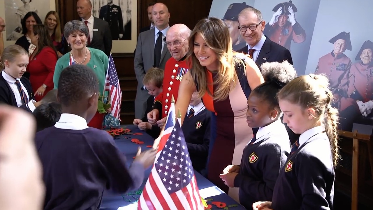 First Lady Melania Trump Is Warmly Greeted In The UK, Belgium And Finland