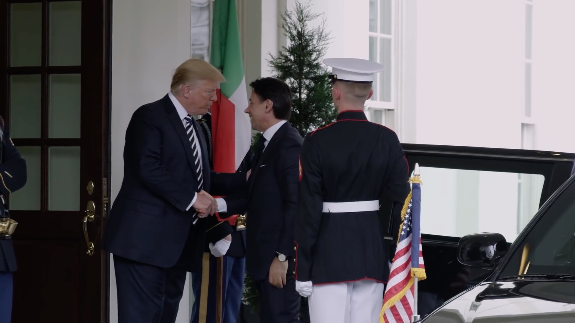 Italian Prime Minister Conte Welcomed In Style At The White House