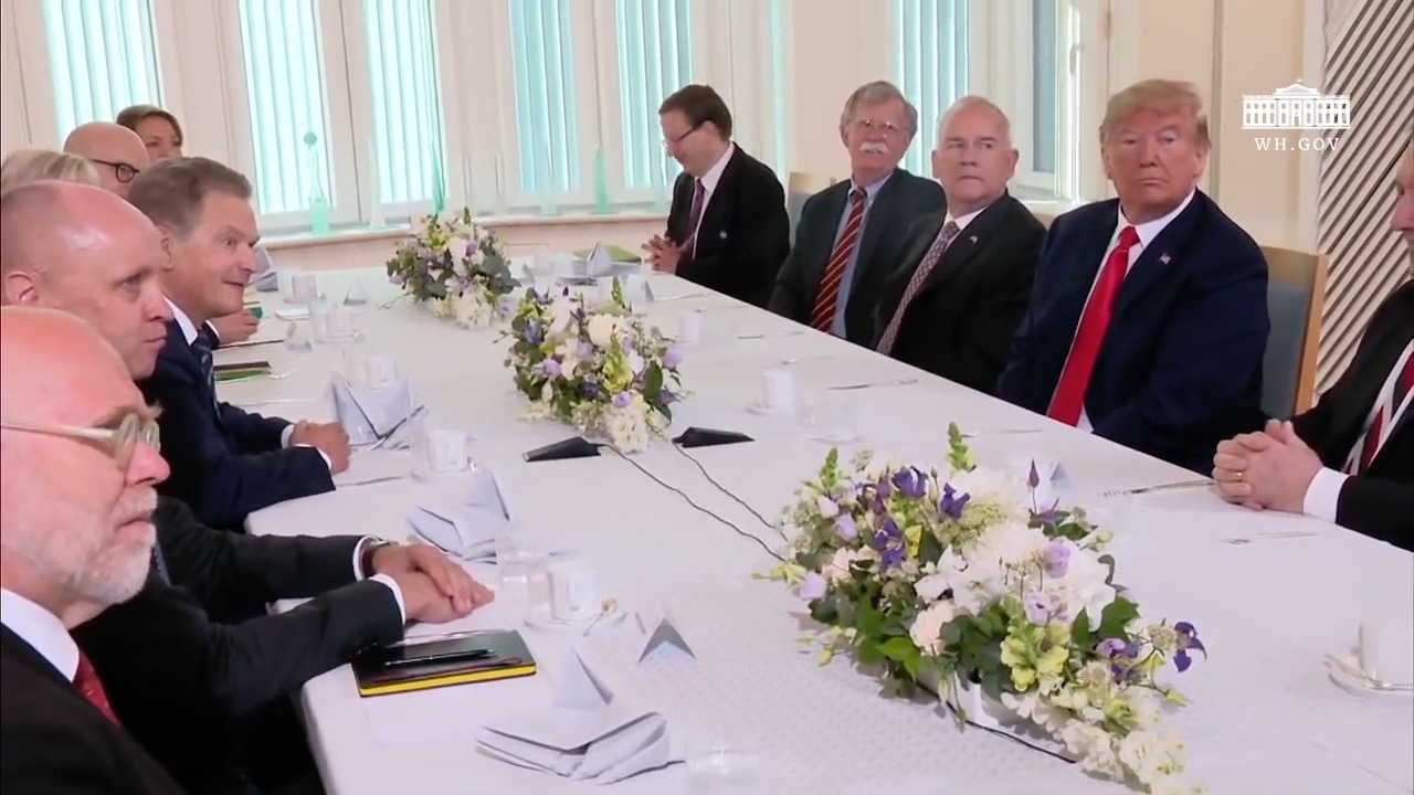 President Trump Has A Breakfast With The President Of Finland