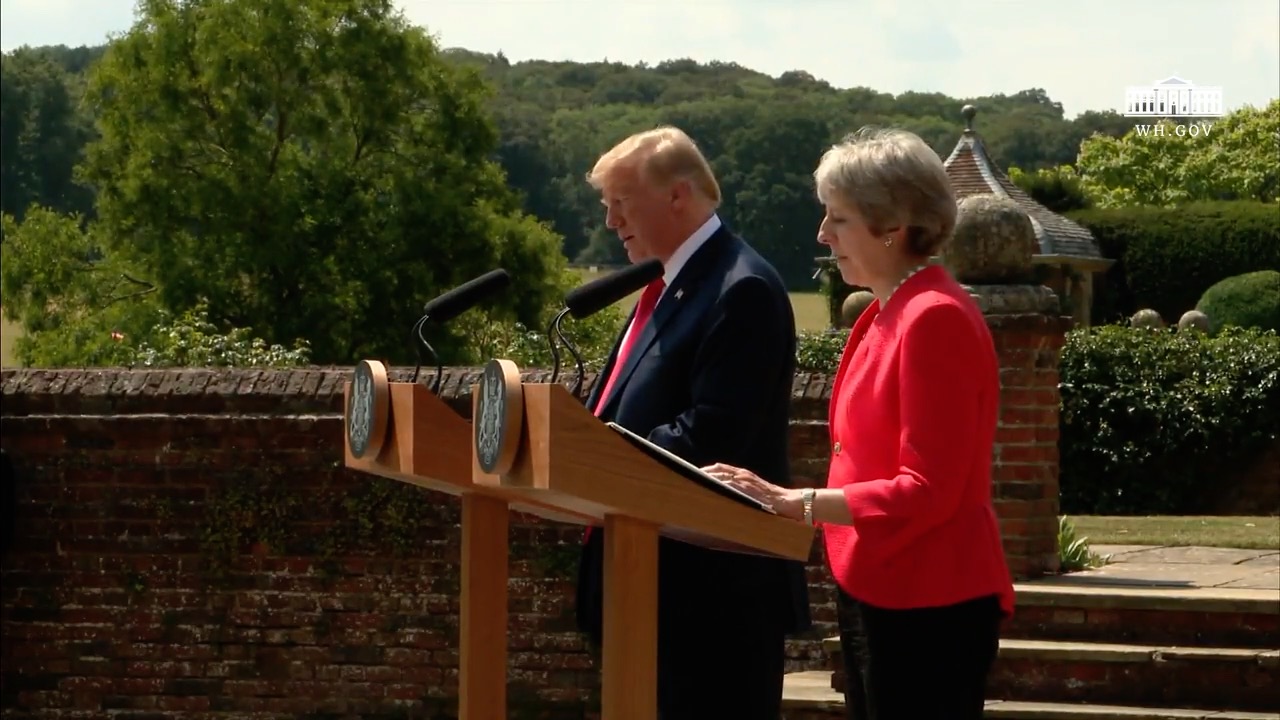 President Trump Strikes A Conciliatory Tone With British Prime Minister May