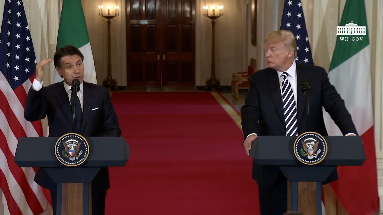 The PM of Italy Thanks President Trump For Special Attention