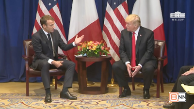President Macron Brings Terrorism Issue To President Trump