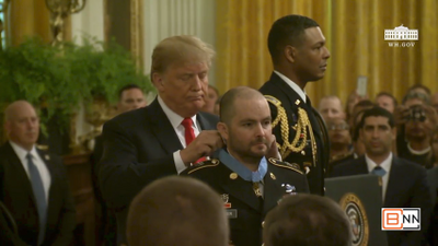 President Trump Presents The Medal of Honor To Secret Service Agent